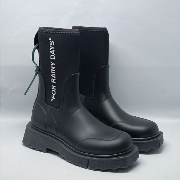 Off-White Sponge Rubber Rain Boots size 40 - Picture 2 of 13